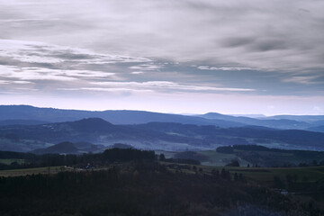 Fototapeta premium Blick über die Rhön