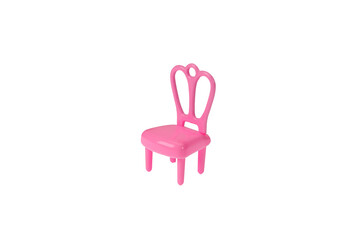 Pink baby doll chair. On a white background, isolated.