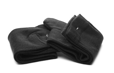 New black socks pair isolated on white background