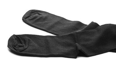 New black socks pair isolated on white background