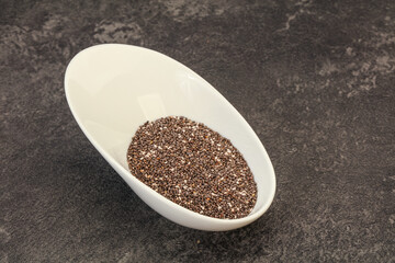 Seasoning chia seeds in the bowl