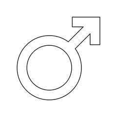 Simple illustration of Mars symbol Concept of gender symbols