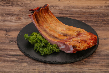 Smoked pork ribs with spices