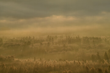 Herbstmorgen über dem Nationalpark Hunsrück-Hochwald