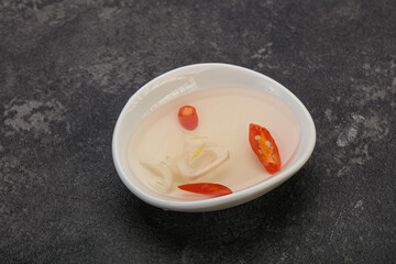 Vietnamese vinegar sauce with chili