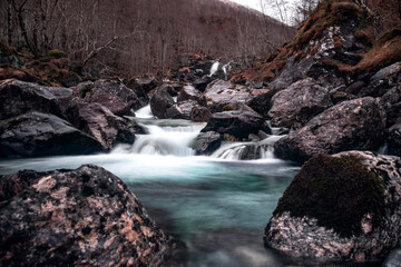stunningly beautiful winter view of the Norwegian nature