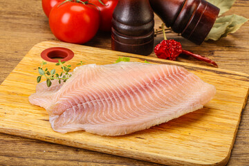 Raw tilapia fish for cooking