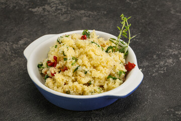 Vegetarian uisine - couscous with vegetables