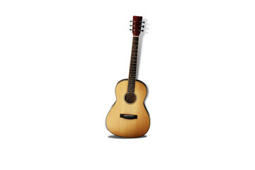 Naklejka premium acoustic guitar isolated on white