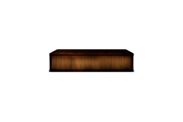 wooden box isolated on white background