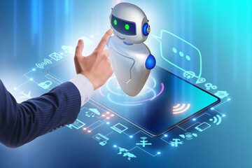 Concept of chat bot in modern business communication