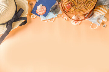 Optimistic coronavirus vacation concept