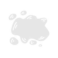 Vector illustration paint, splash ink, stain. Element isolated on white background. Use in children s educational books. Color training. White color.