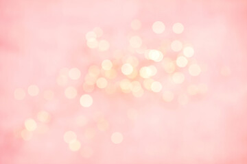 Festive pink tenter background with blurred lights, abstract holiday backdrop