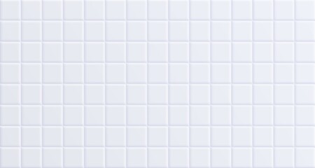 White bathroom tile, clean ceramic wall surface background. Vector illustration.