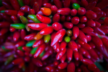Red hot chilly pepers closeup background