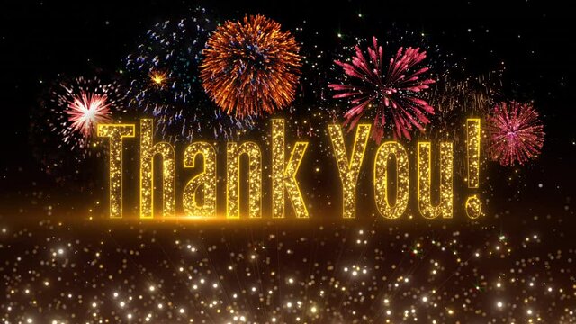 thank you design with fireworks video