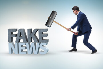 Fake news concept in information manipulation concept