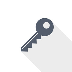 Key vector icon, flat design illustration in eps 10