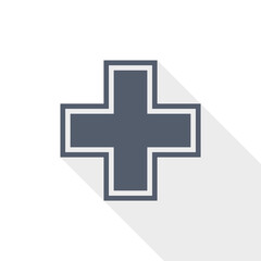 Pharmacy vector icon, flat design illustration in eps 10