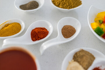 Different varieties of ingredients for making lunch