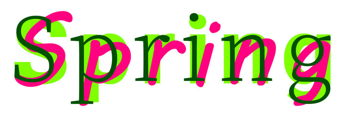 Vector Spring in mass fonts style