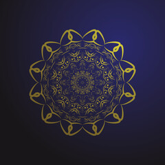 Luxury mandala background with golden arabesque