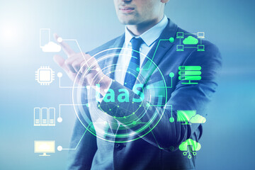 Businessman in infrastructure as a service concept