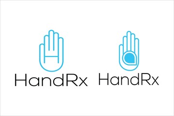 hand logo design with line style