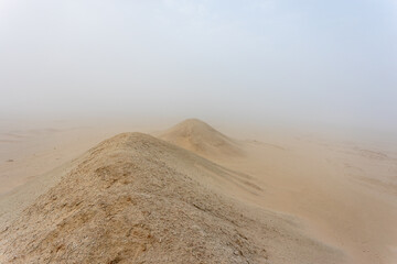 Foggy desert in Saudi Arabia 