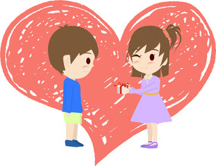 可愛いハートとバレンタインデーのイメージ