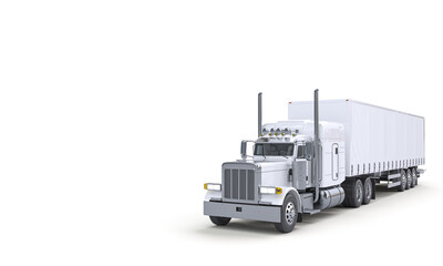 white truck for transportation. logistics and transportation concept.