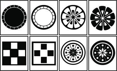 Black and white flash card with high contrast for baby vector, newborn infant Visual Stimulation Baby Card Vector