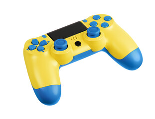 Color video game controller isolated on white background © spaxiax