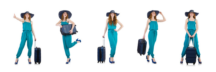 Travelling tourism concept isolated on white