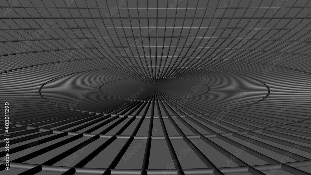 Poster abstraction from circular lines. render image.