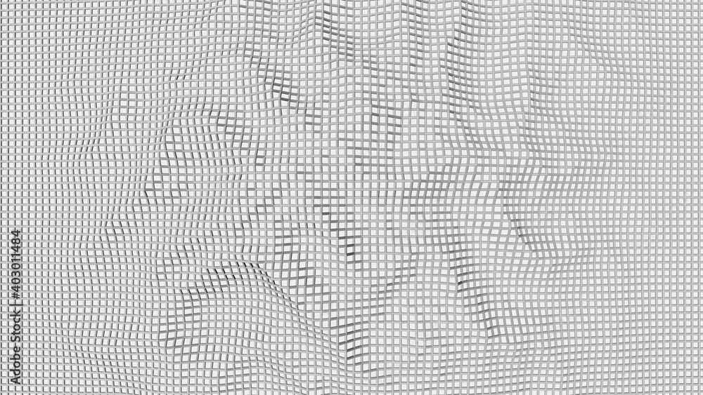 Poster graphic abstraction from the grid. rendering.