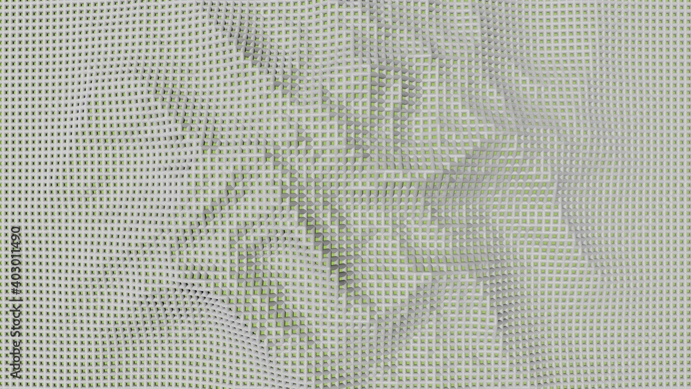 Poster graphic abstraction from the grid. rendering.