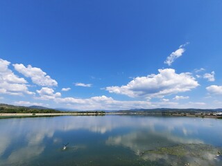 clouds over the lake