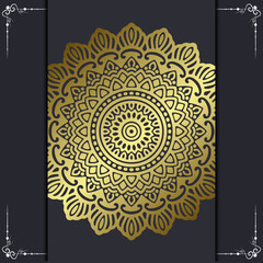 Mandala template with elegant, classic elements. Great for invitation, flyer, menu, brochure, background Premium Vector