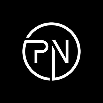 Initial PN Letter Logo Creative Typography Vector Template. Creative Circle Letter PN Logo Vector.