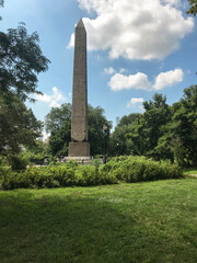 Fototapeta na wymiar The obelisk at Centrol Park. Cleopatra Needle