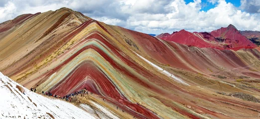 Foto op Plexiglas Vinicunca Rainbow mountains Andes near Cusco in Peru