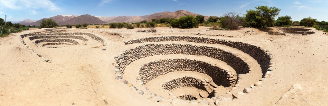 Cantalloc Aqueduct in Nazca or Nasca in Peru