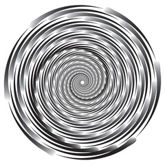 Abstract liquid spiral paint background with drop-shaped strips