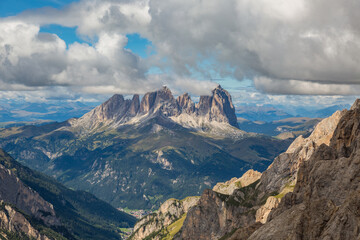 mountains of the langkofel group in italian Dolomites