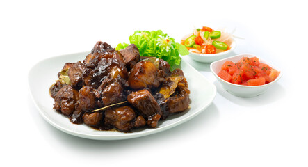 Pork Adobo Caramelised Filipino dish added with the Sweet and Sour Taste