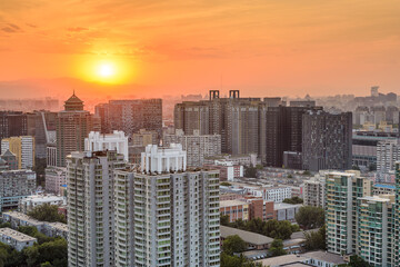 Beijing Sunset Scene