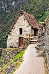 Fototapeta na wymiar Machu Picchu, detail from peruvian incan town