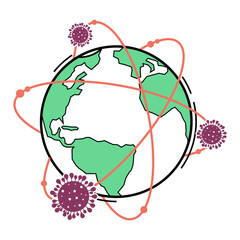 Pandemic Coronavirus spreading around the world
